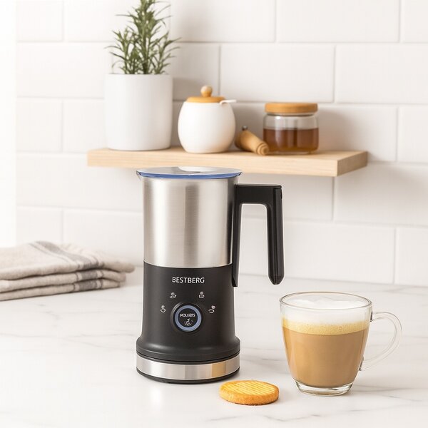 Napeňovač mlieka BestBerg BBF-1410 / 240 ml / 500 W / čierna/strieborná