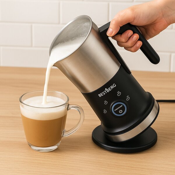 Napeňovač mlieka BestBerg BBF-1410 / 240 ml / 500 W / čierna/strieborná
