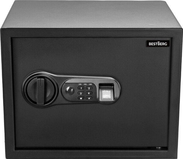 Digitálny trezor na odtlačok prsta BestBerg BBSB-2F / 30 x 38 x 30 cm / čierna