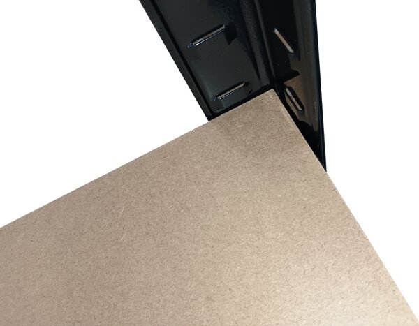 Kovový regál BestBerg BBMS-10B / 90 x 180 x 40 cm / 5 políc / čierna / hnedá