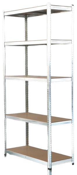 Kovový regál BestBerg BBMS-30 / 120 x 180 x 45 cm / 5 políc / strieborná/hnedá