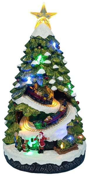 Vianočná scénka s osvetlením a melódiou – stromček BestBerg BBXS-323 / 22,2 x 21 x 38,3 cm