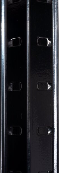 Kovový regál BestBerg BBMS-10B / 90 x 180 x 40 cm / 5 políc / čierna / hnedá
