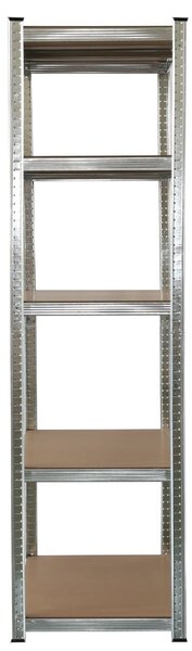 Kovový regál BestBerg BBMS-30 / 120 x 180 x 45 cm / 5 políc / strieborná/hnedá