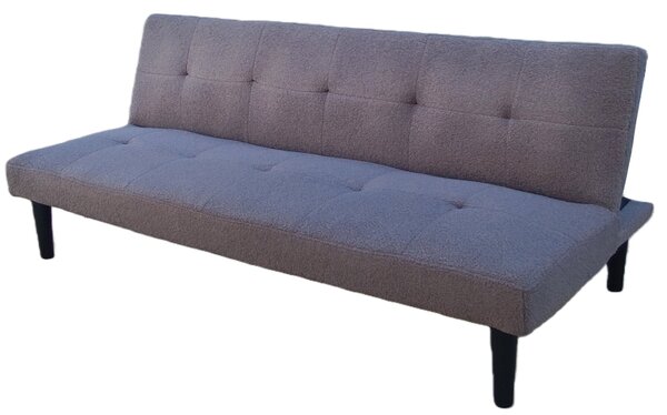 Rozkladacia pohovka BestBerg BBSB-10G / prémiová plyš / šedá