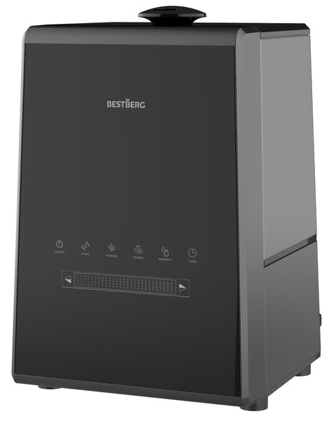 Plazmový zvlhčovač vzduchu s ionizátorom BestBerg BBAH-11B / 110 W / 5,3 l / 450 ml/h / čierna