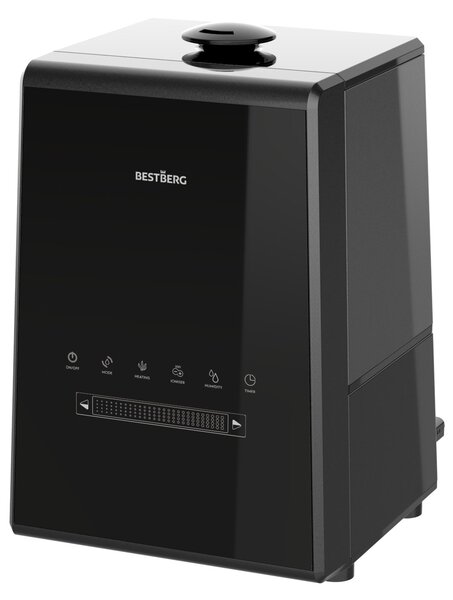 Plazmový zvlhčovač vzduchu s ionizátorom BestBerg BBAH-11B / 110 W / 5,3 l / 450 ml/h / čierna