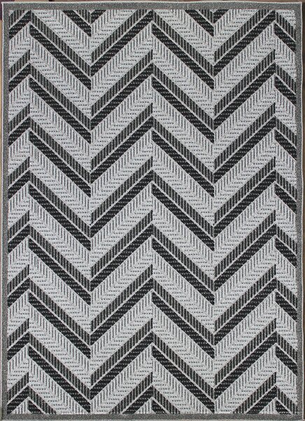 Koberec Lagos 1088 GREY – sivý obdĺžnik so vzorom Rozmer: 80x150 cm