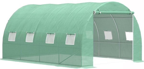 Záhradný fóliovník BestBerg BBGT‑10G / 10 m² / 4 × 2,5 × 2 m / zelená