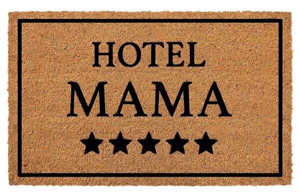 Hnedá kokosocá rohožka Mama Hotel - 75*45*1 cm - Clayre & Eef