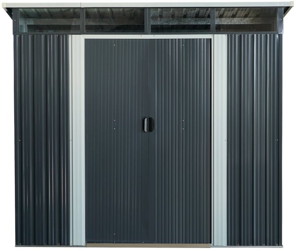 Záhradný domček BestBerg ZD‑808AW / 5,6 m² / 236 × 238 × 203 cm / antracit/biela