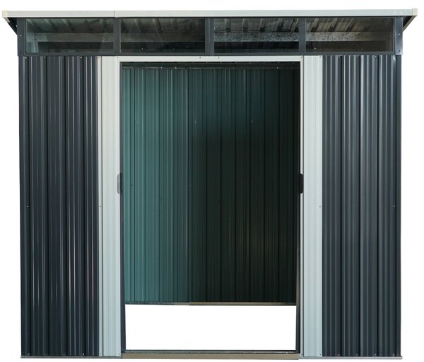 Záhradný domček BestBerg ZD‑808AW / 5,6 m² / 236 × 238 × 203 cm / antracit/biela
