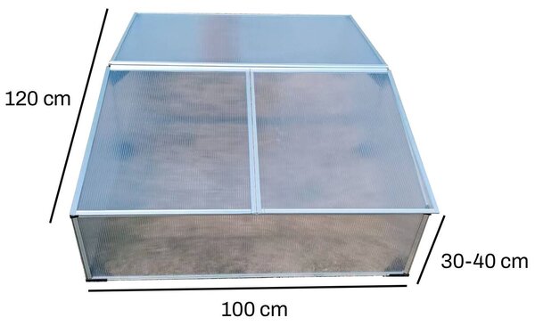 Dvojité parenisko BestBerg BBGH-120CF / 100 x 120 x 40 cm / strieborná