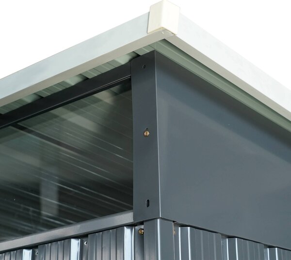 Záhradný domček BestBerg ZD‑808AW / 5,6 m² / 236 × 238 × 203 cm / antracit/biela