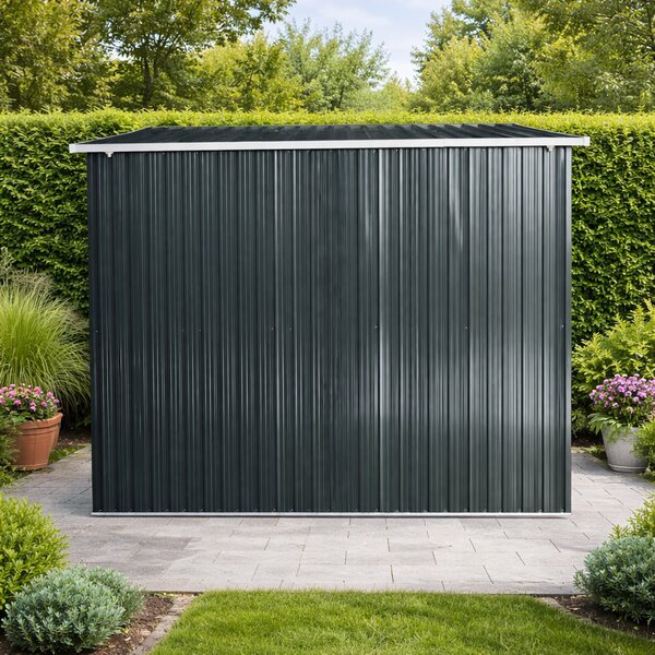 Záhradný domček BestBerg ZD‑808AW / 5,6 m² / 236 × 238 × 203 cm / antracit/biela