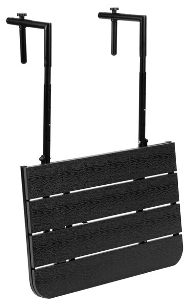 TZB Závesný balkónový stôl Aretto 60 cm čierny