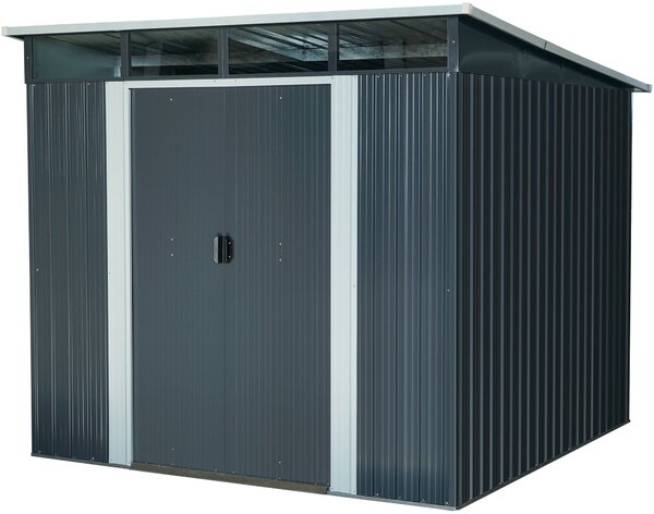 Záhradný domček BestBerg ZD‑808AW / 5,6 m² / 236 × 238 × 203 cm / antracit/biela