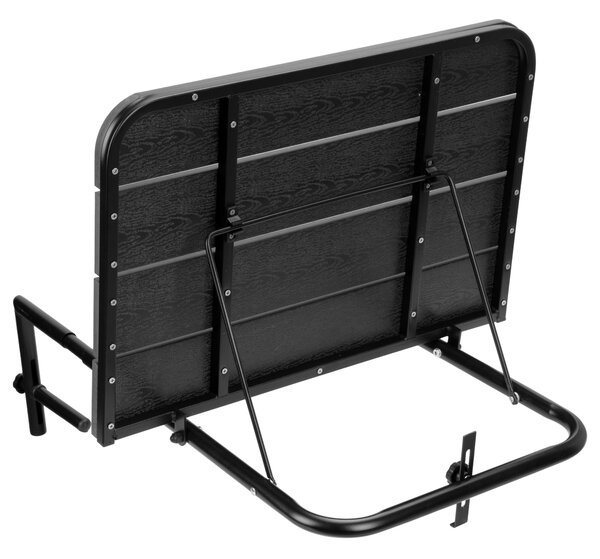 TZB Závesný balkónový stôl Aretto 60 cm čierny