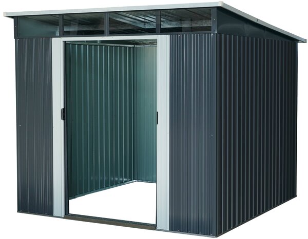 Záhradný domček BestBerg ZD‑808AW / 5,6 m² / 236 × 238 × 203 cm / antracit/biela