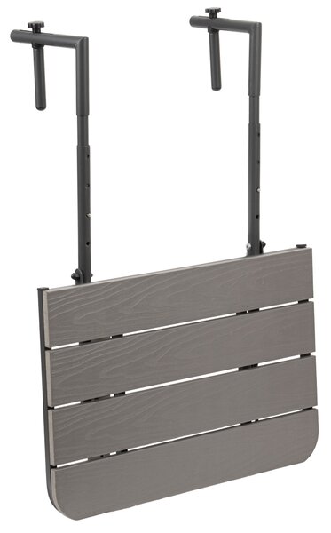 TZB Závesný balkónový stôl Aretto 60 cm sivý