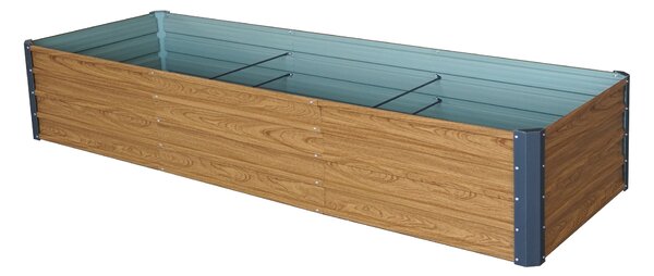 Vyvýšený záhradný záhon BestBerg VZ‑1000RW / 1000 l / 240 × 90 × 47 cm / dekor dreva