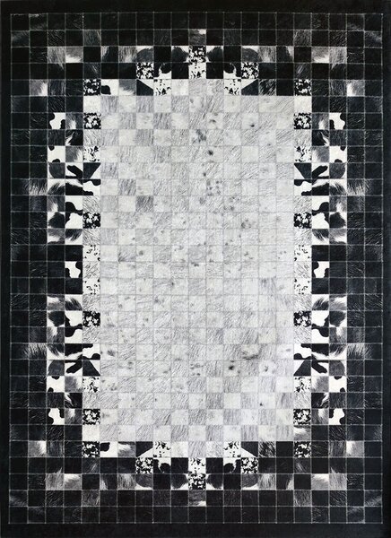 Koberec Porte 2054 GREY – sivý s geometrickým vzorom, obdĺžnik Rozmer: 50x80 cm