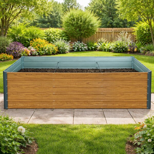 Vyvýšený záhradný záhon BestBerg VZ-1250RW / 1250 l / 240 × 90 × 58 cm / dekor dreva