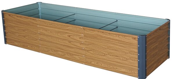 Vyvýšený záhradný záhon BestBerg VZ-1250RW / 1250 l / 240 × 90 × 58 cm / dekor dreva
