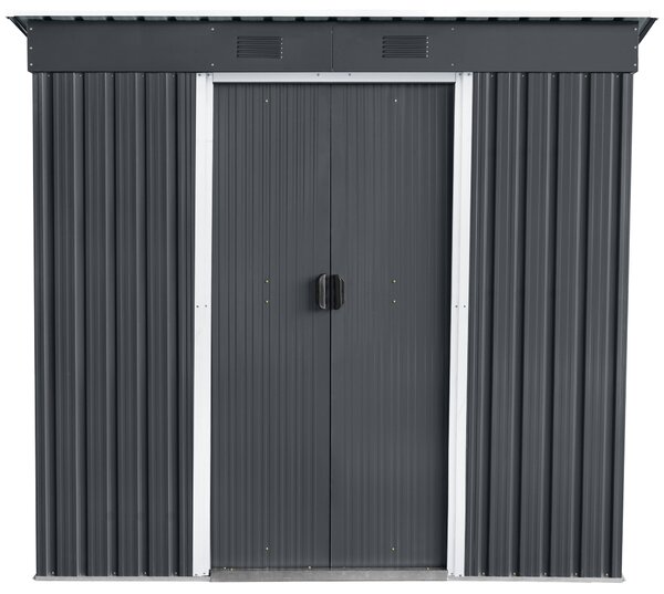 Záhradný domček BestBerg ZD-67AW / 4,3 m² / 197 × 217 × 202 cm / antracit/biela