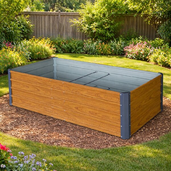 Vyvýšený záhradný záhon BestBerg VZ-800RW / 800 l / 180 x 90 x 47 cm / dekor dreva
