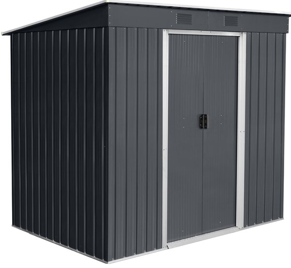 Záhradný domček BestBerg ZD-67AW / 4,3 m² / 197 × 217 × 202 cm / antracit/biela