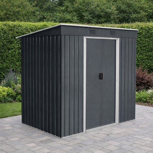 Záhradný domček BestBerg ZD-67AW / 4,3 m² / 197 × 217 × 202 cm / antracit/biela