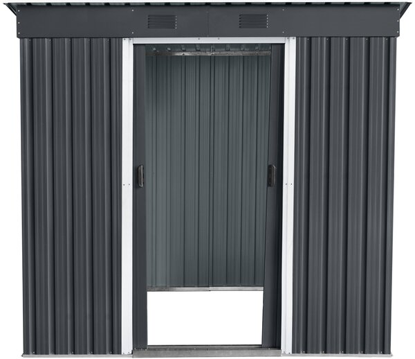 Záhradný domček BestBerg ZD-67AW / 4,3 m² / 197 × 217 × 202 cm / antracit/biela