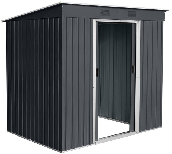 Záhradný domček BestBerg ZD-67AW / 4,3 m² / 197 × 217 × 202 cm / antracit/biela
