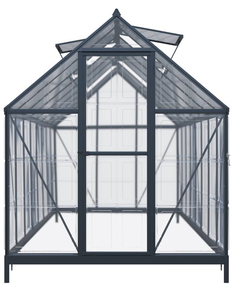 Skleník so základňou BestBerg SH‑9B / 9 m² / 480 × 182 × 208 cm / čierny