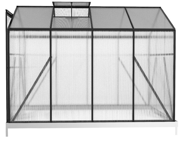 Skleník so základňou BestBerg BBGH-806B / 4,8 m² / 252 × 190 × 194 cm / čierna