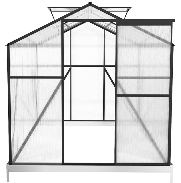 Skleník so základňou BestBerg BBGH‑1006B / 5,95 m² / 313 × 190 × 194 cm / čierna