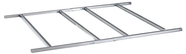 Základňa BBSH‑ZD67 pre záhradný domček BestBerg ZD‑67 / 122 × 196 cm / oceľ / strieborná