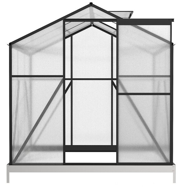 Skleník so základňou BestBerg BBGH-606B / 3,61 m² / 190 × 190 × 194 cm / čierna