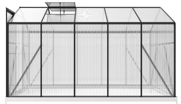 Skleník so základňou BestBerg BBGH‑1006B / 5,95 m² / 313 × 190 × 194 cm / čierna