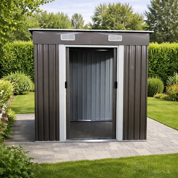 Záhradný domček BestBerg BBSH-406G / 2,25 m² / 121 x 194 x 192 cm / sivá