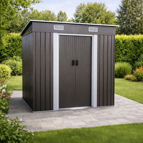 Záhradný domček BestBerg BBSH-406G / 2,25 m² / 121 x 194 x 192 cm / sivá