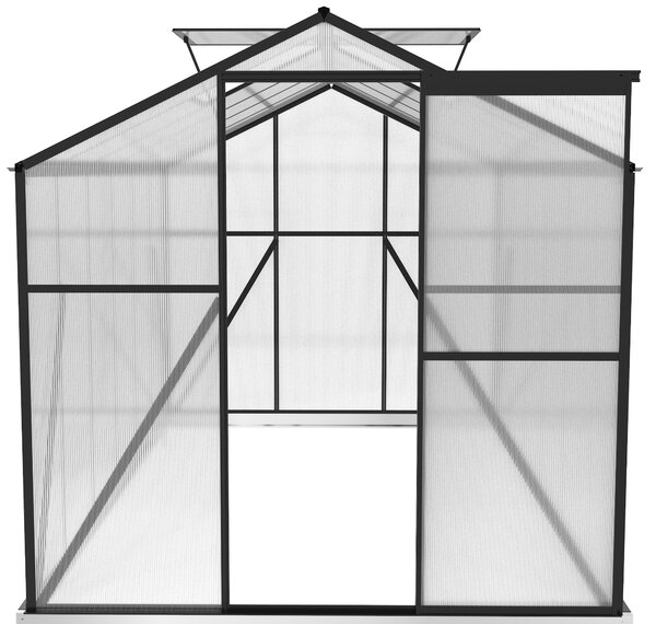 Skleník so základňou BestBerg BBGH‑1206B / 7,05 m² / 371 × 190 × 194 cm / čierna