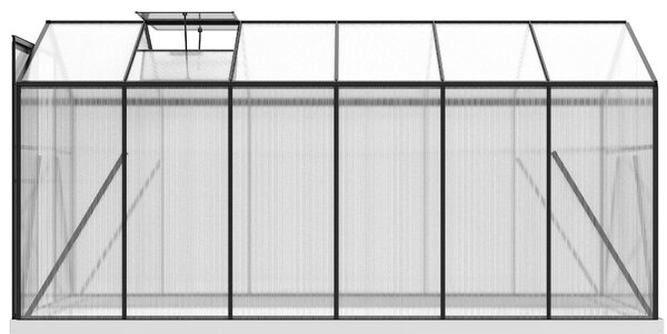 Skleník so základňou BestBerg BBGH‑1206B / 7,05 m² / 371 × 190 × 194 cm / čierna