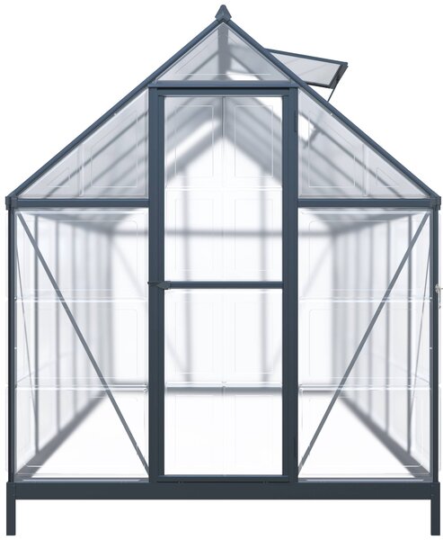 Skleník so základňou BestBerg SH‑6B / 6,6 m² / 364 × 182 × 208 cm / čierna