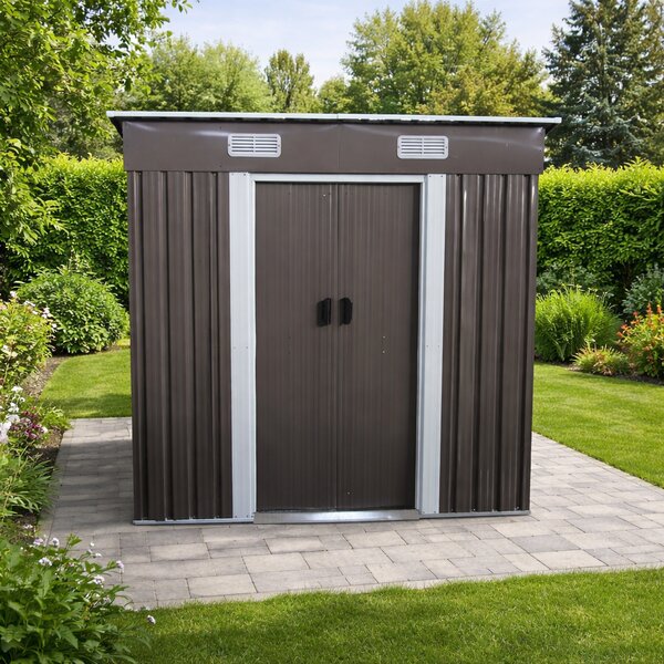 Záhradný domček BestBerg BBSH-406G / 2,25 m² / 121 x 194 x 192 cm / sivá