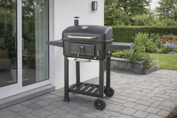 Multifunkčný gril na drevené uhlie BestBerg BBBQ-11B / 54 x 42,5 cm / čierna