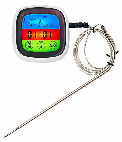 Teplomer so sondou na grilovanie BestBerg BBBQ-20TS / strieborná