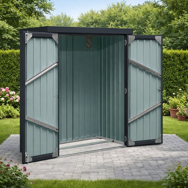 Záhradný domček BestBerg ZS-25A / 1,1 m² / 81 × 140 × 180 cm / antracitová