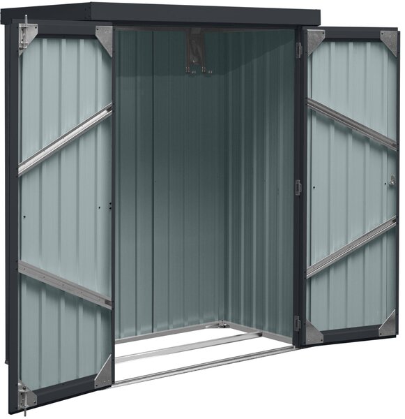 Záhradný domček BestBerg ZS-25A / 1,1 m² / 81 × 140 × 180 cm / antracitová